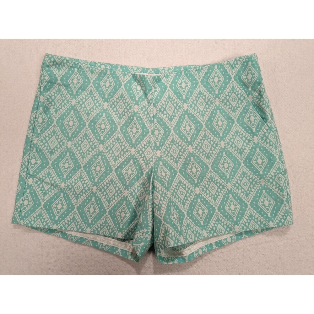 Southern Tide Shorts Bermuda Size 6 Cotton Blend Teal Green